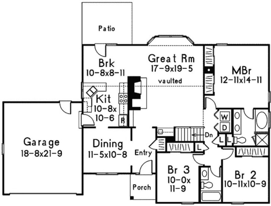 Main Floor Plan for House Plan #635061