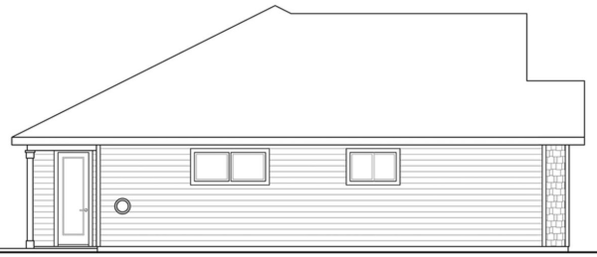 Left Elevation for House Plan #345061