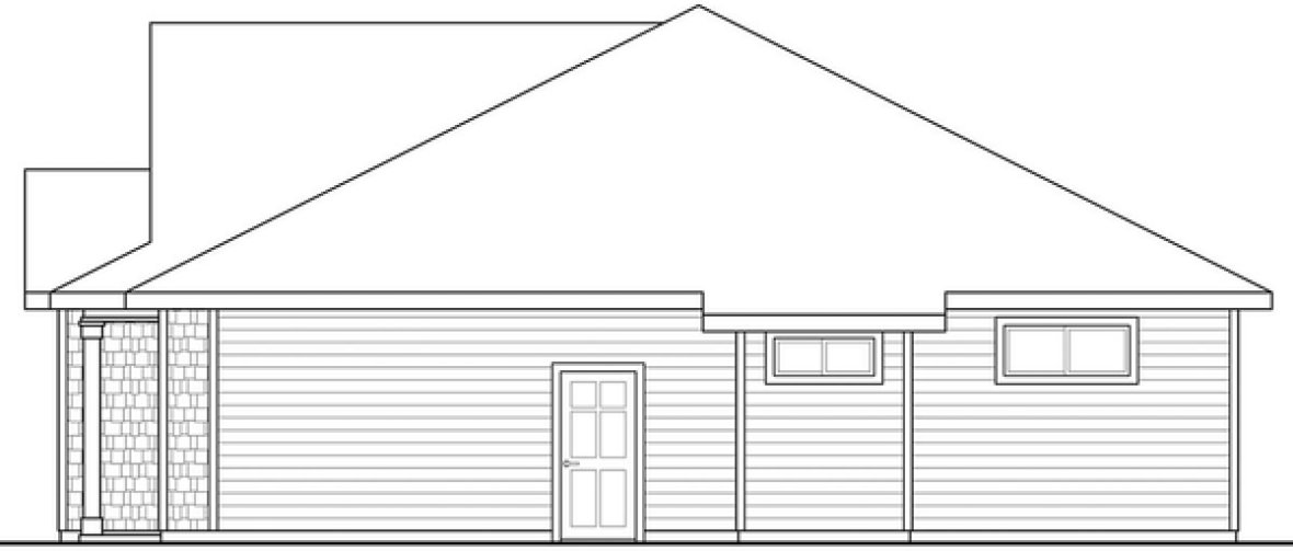 Right Elevation for House Plan #345061