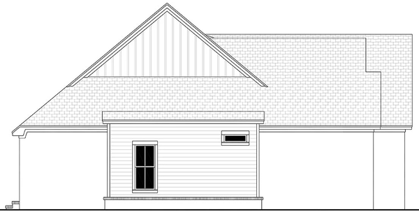 Left Elevation for House Plan #300081