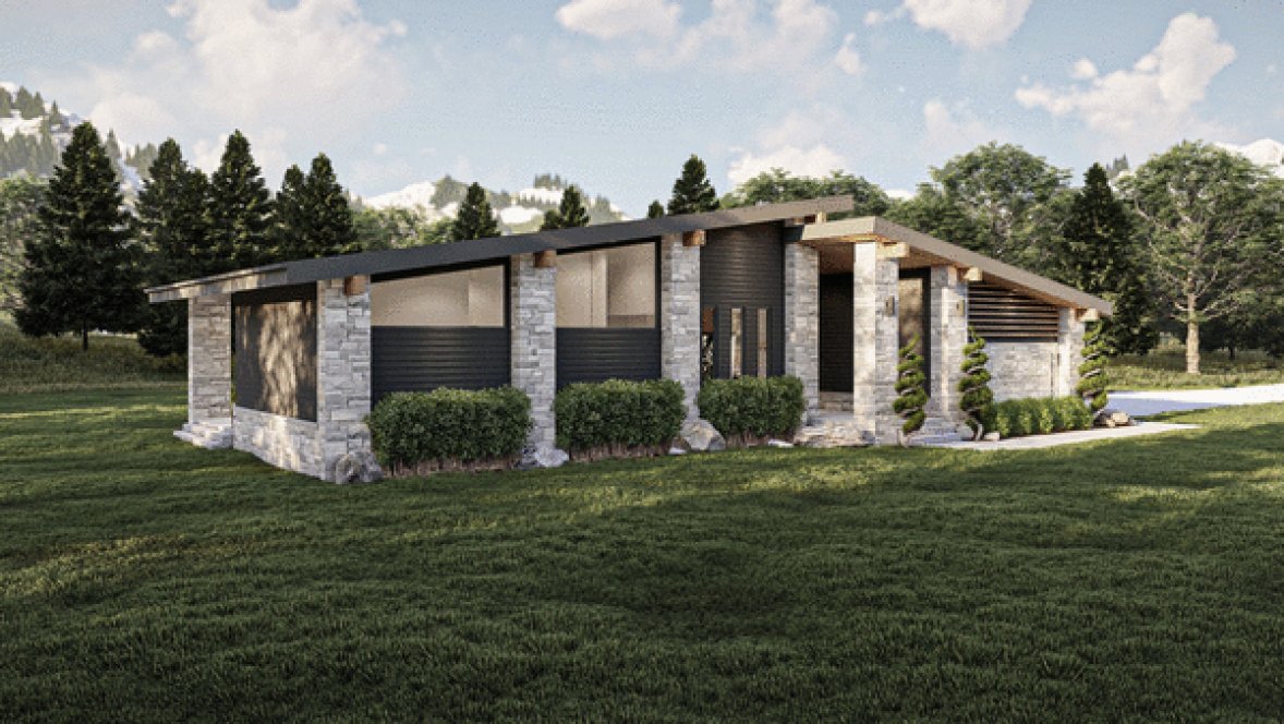 Left Elevation for House Plan #704062