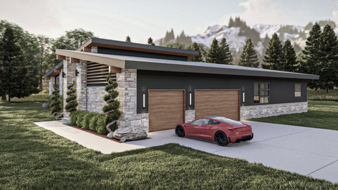 Right Elevation for House Plan #704062