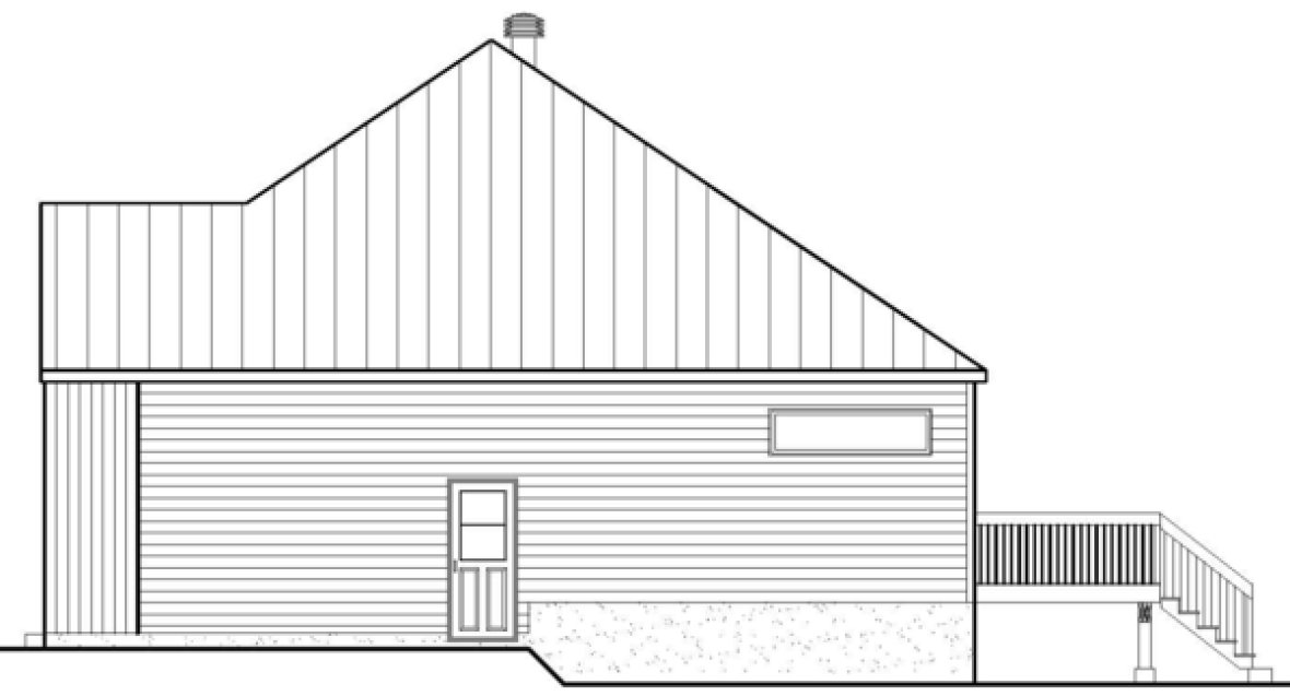 Right Elevation for House Plan #176911