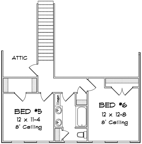 Second Floor Plan for House Plan #242594