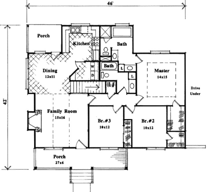Main Floor Plan for House Plan #116941