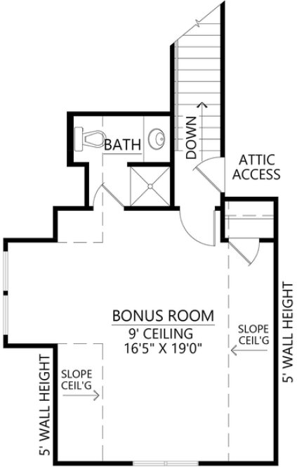 Attic Plan for House Plan #908672