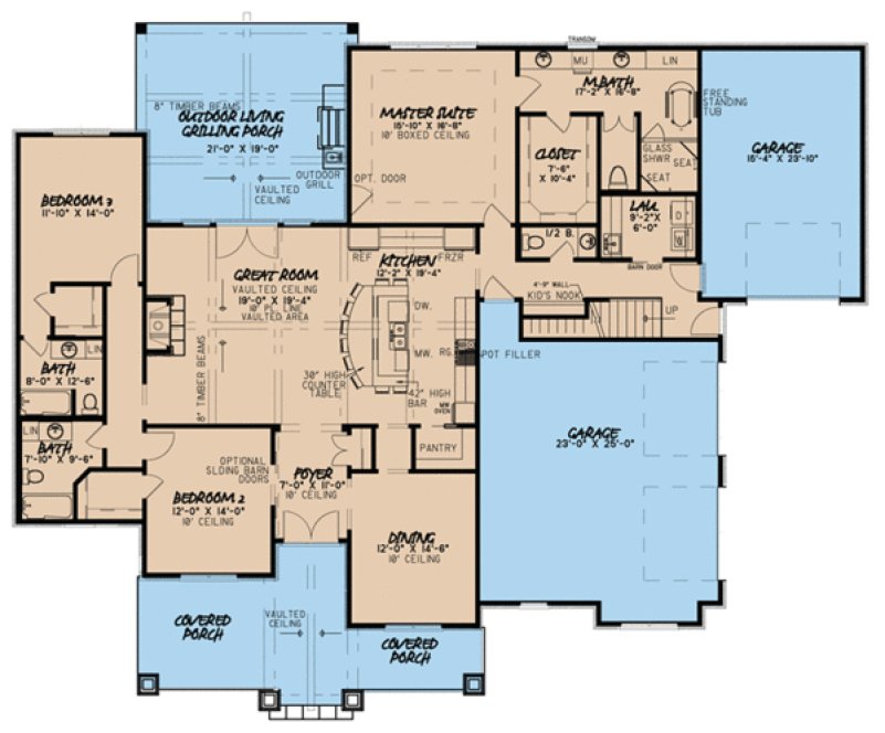 Main Floor Plan for House Plan #310142