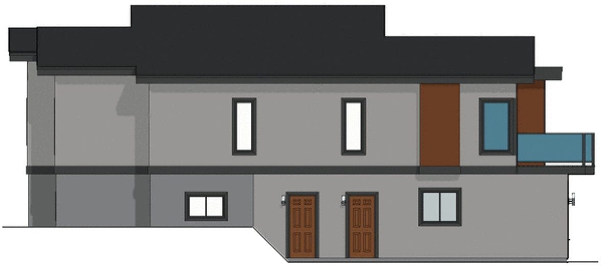 Left Elevation for House Plan #203093