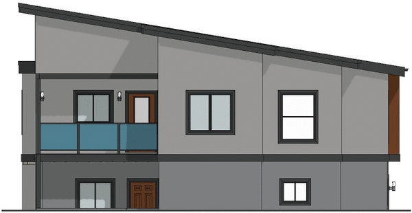 Rear Elevation for House Plan #203093
