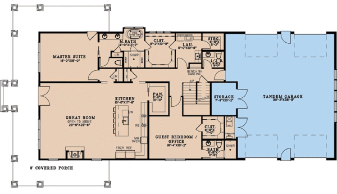 Main Floor Plan for House Plan #319773