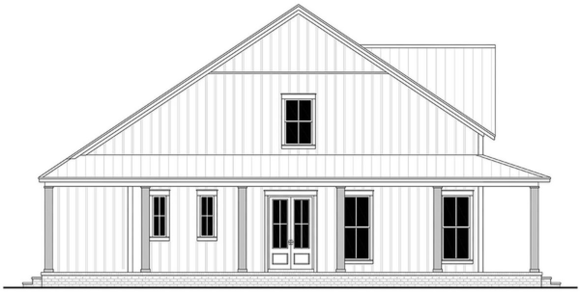 Left Elevation for House Plan #305322