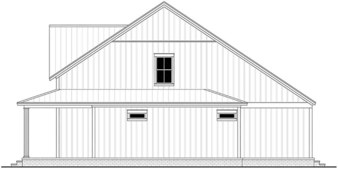Right Elevation for House Plan #305322