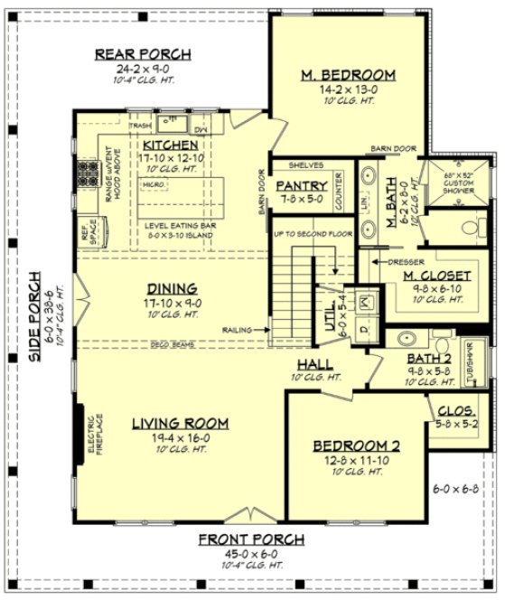 Main Floor Plan for House Plan #305322