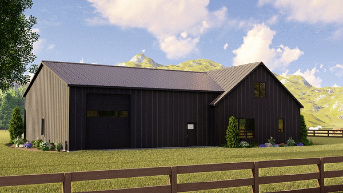 Rear Elevation for House Plan #759302