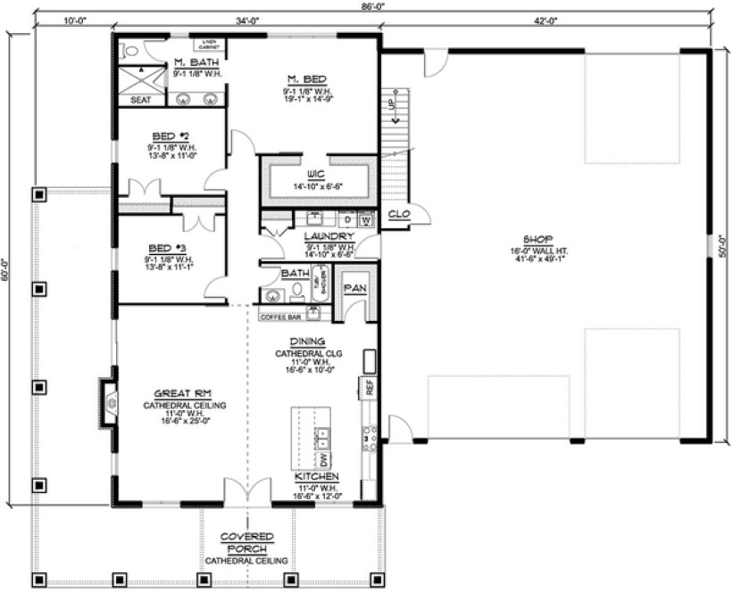 Main Floor Plan for House Plan #759302