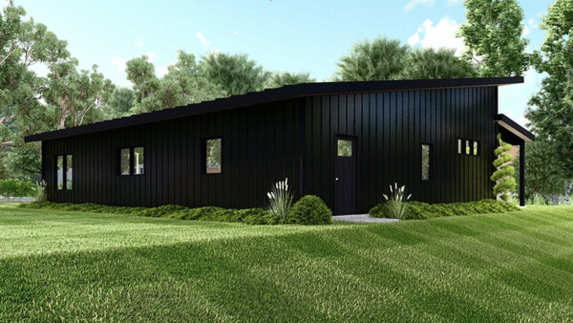 Rear Elevation for House Plan #750081