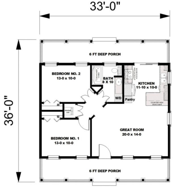 Main Floor Plan for House Plan #432970