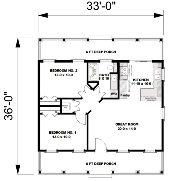Main Floor Plan for House Plan #432970