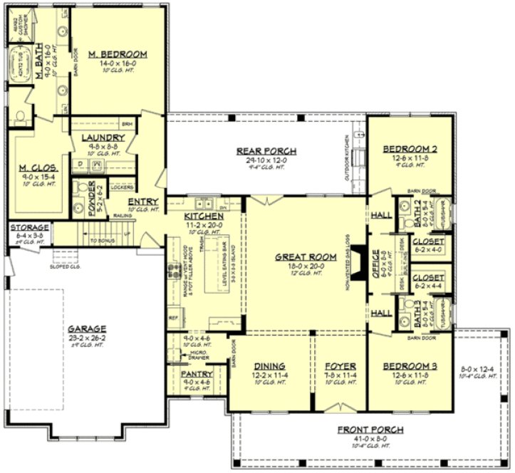 Main Floor Plan for House Plan #304932