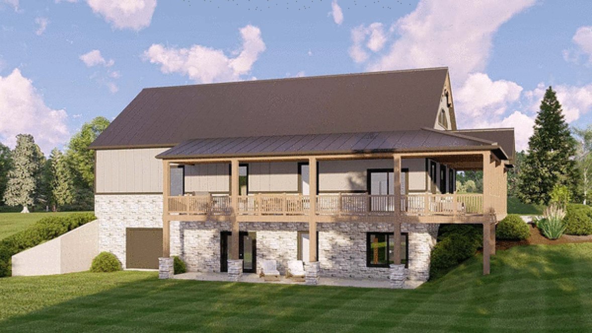 Left Elevation for House Plan #759772