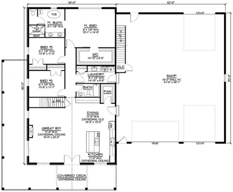 Main Floor Plan for House Plan #759772