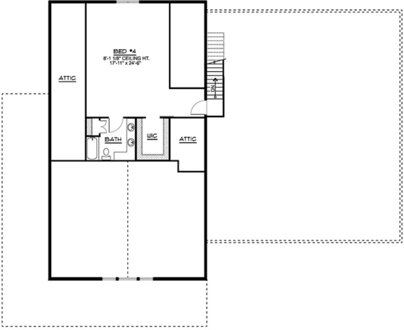 Second Floor Plan for House Plan #759772