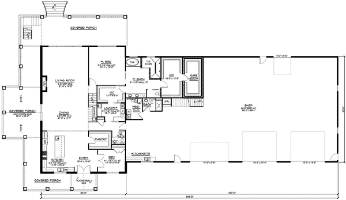 Main Floor Plan for House Plan #751064