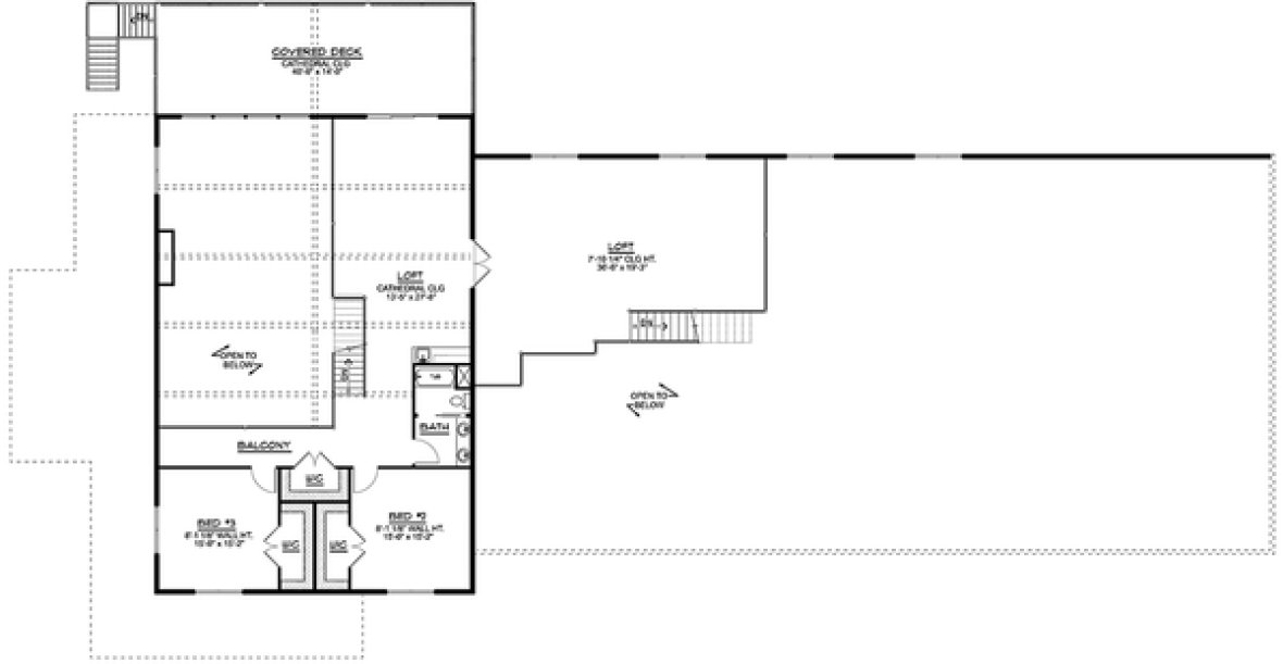 Second Floor Plan for House Plan #751064