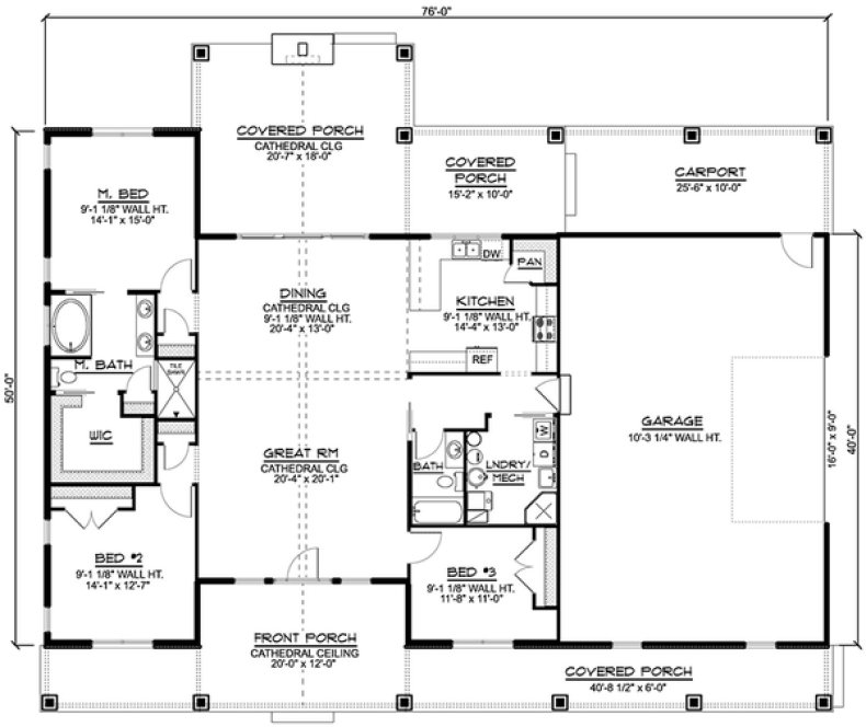 Main Floor Plan for House Plan #751302