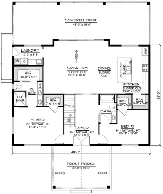 Main Floor Plan for House Plan #759761