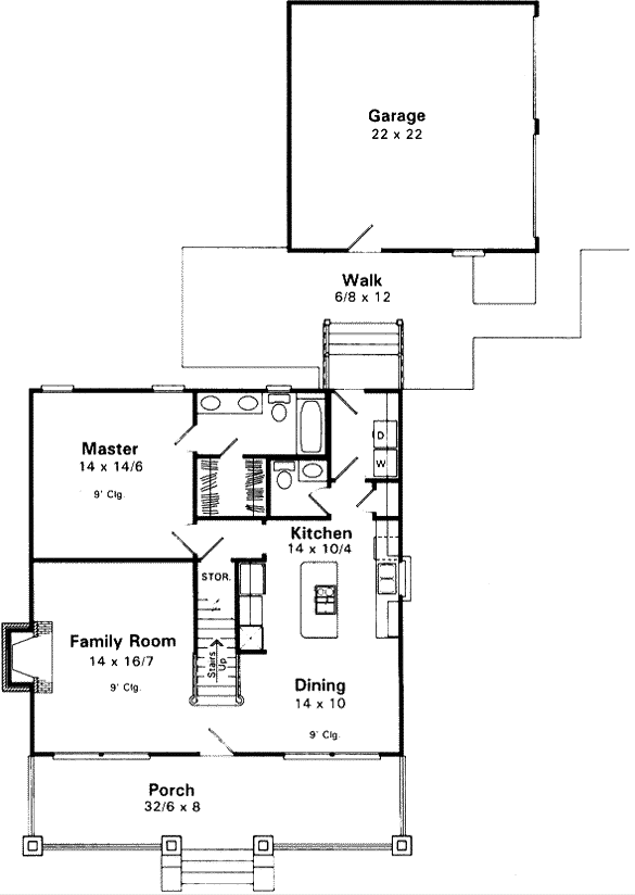 Main Floor Plan for House Plan #113451
