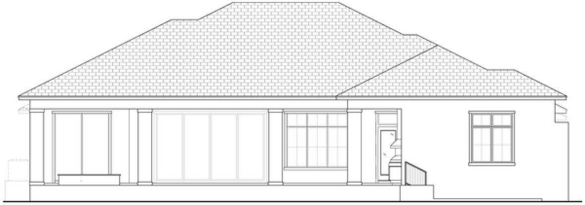 Rear Elevation for House Plan #770923
