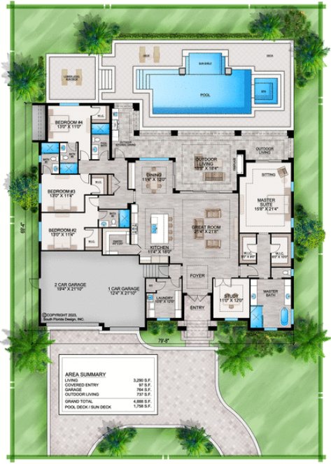 Main Floor Plan for House Plan #770923