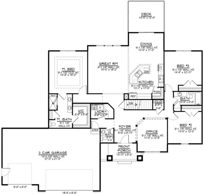 Main Floor Plan for House Plan #758712