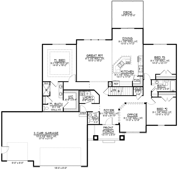 Main Floor Plan for House Plan #758712