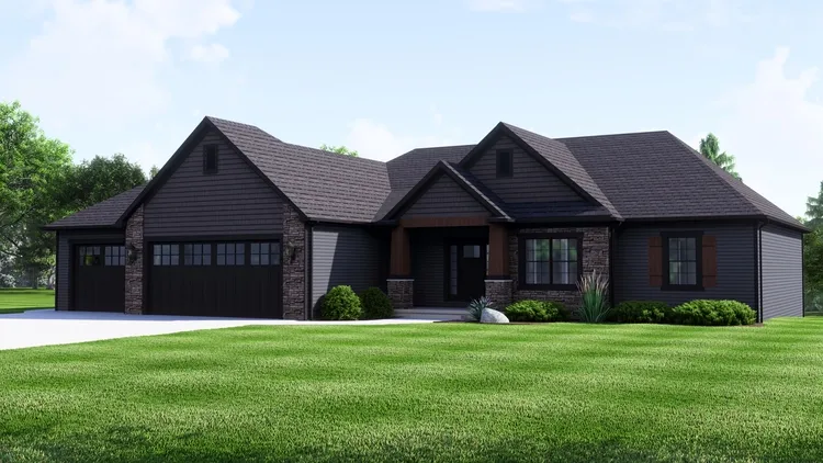Full Rendering for House Plan #758712