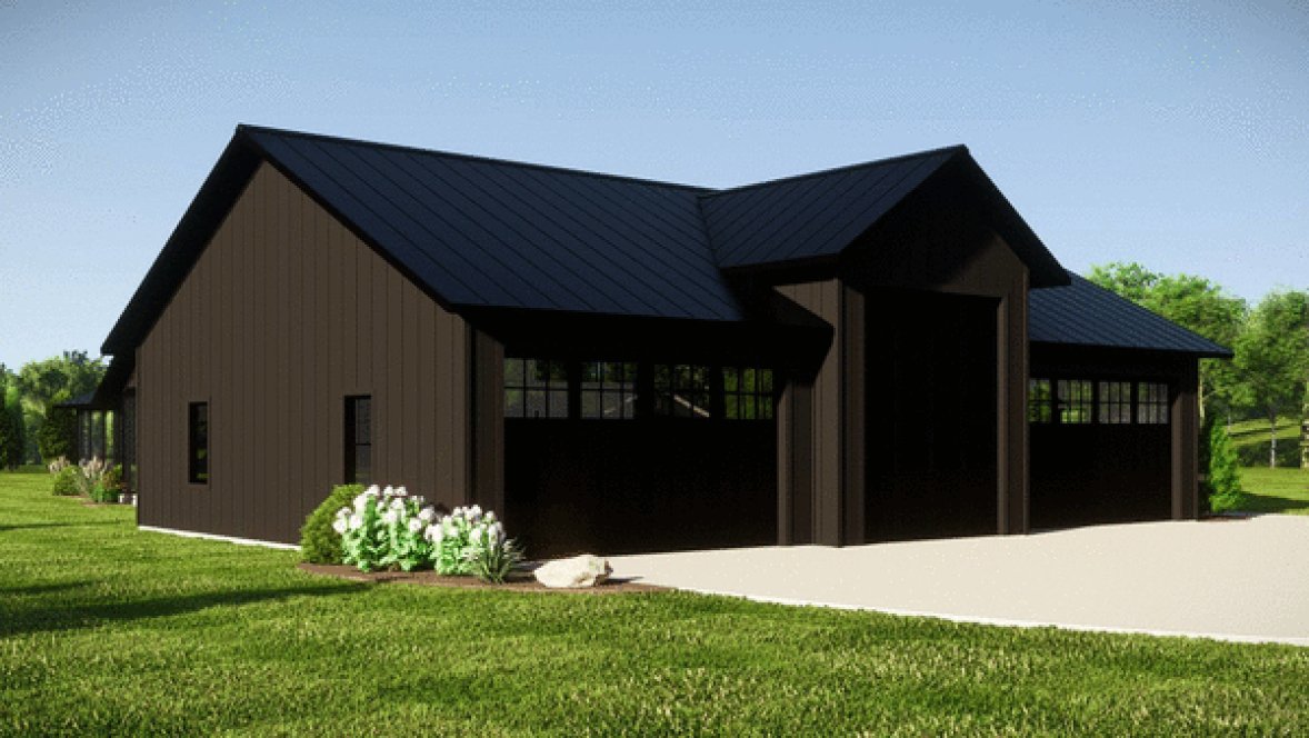 Left Elevation for House Plan #756102