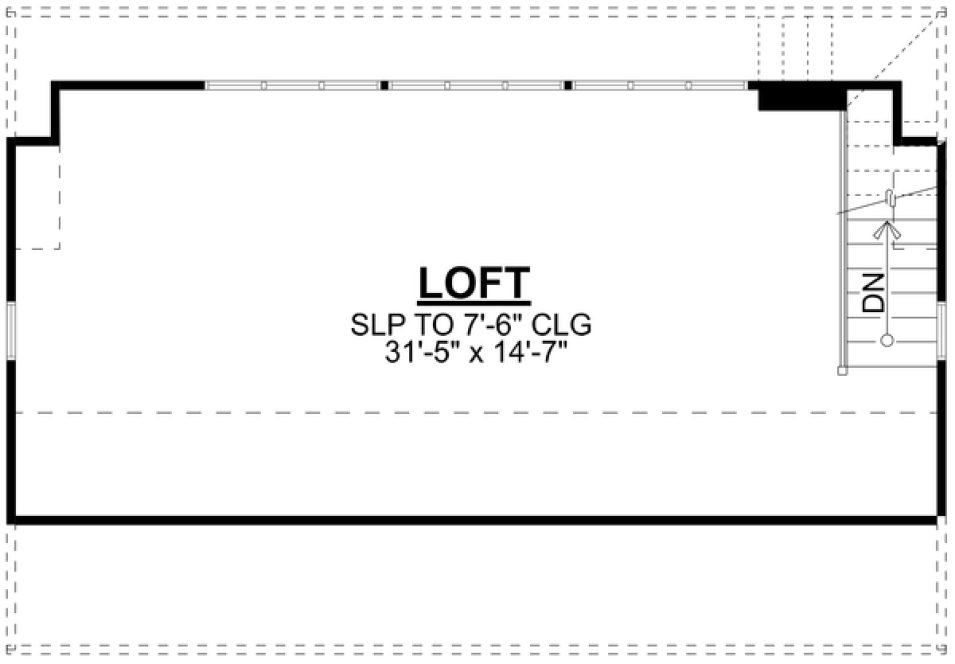 Second Floor Plan for House Plan #759711