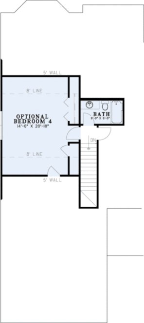 Attic Plan for House Plan #319942