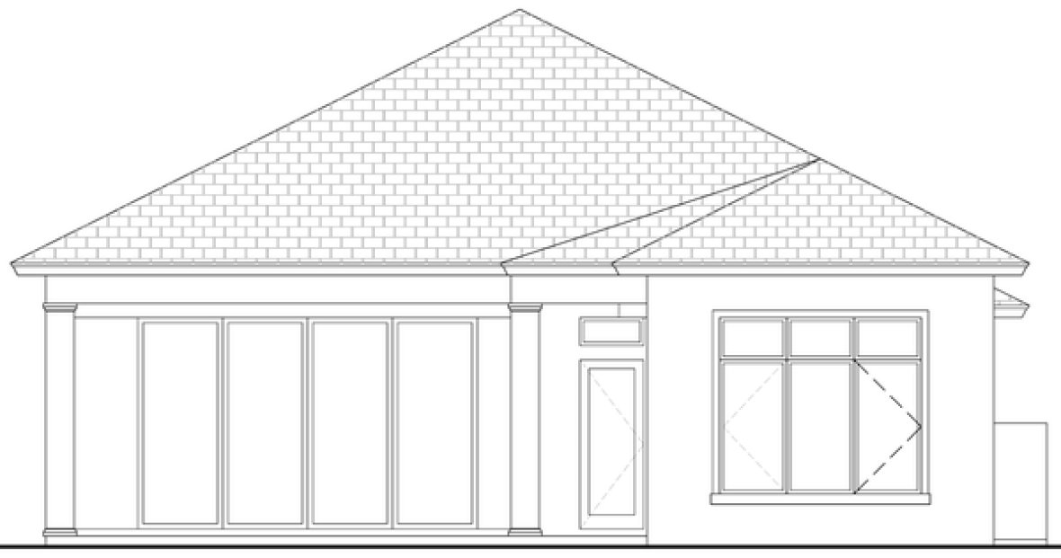 Rear Elevation for House Plan #775833