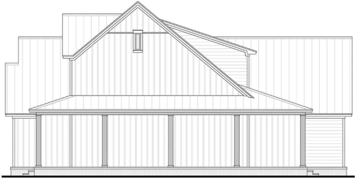 Right Elevation for House Plan #302932