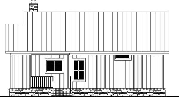 Rear Elevation for House Plan #214090