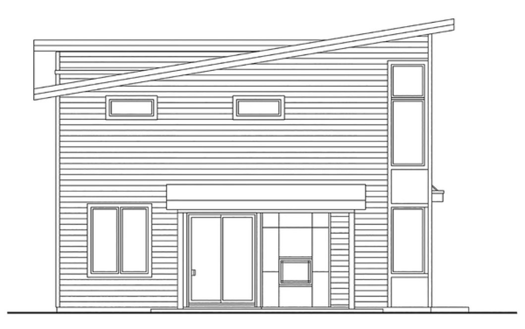 Left Elevation for House Plan #345432