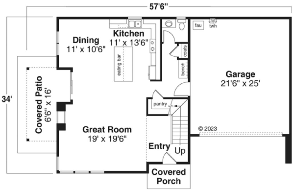 Main Floor Plan for House Plan #345432