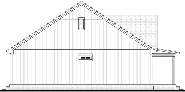 Left Elevation for House Plan #306990