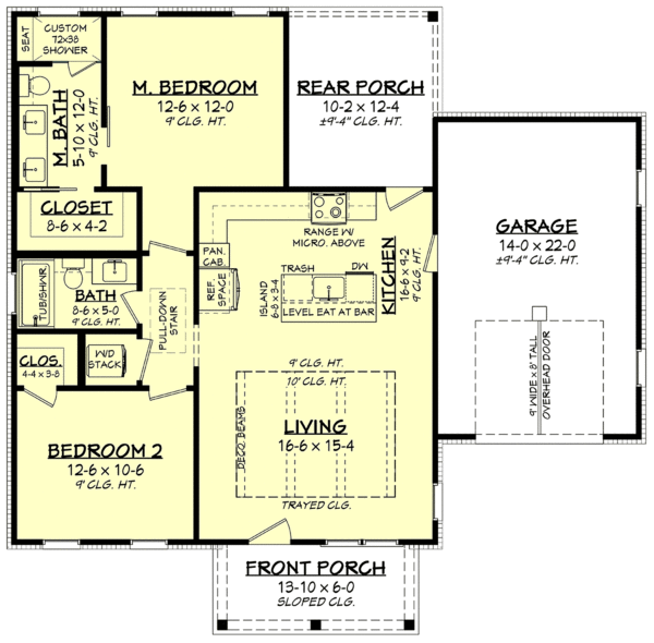 Main Floor Plan for House Plan #306990