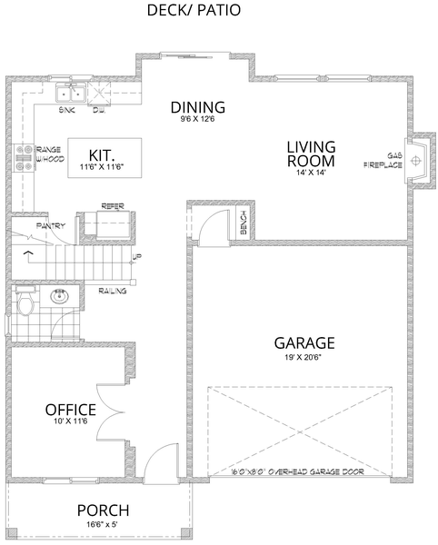 Main Floor Plan for House Plan #806012