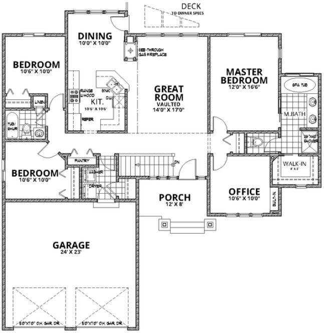 Main Floor Plan for House Plan #804161