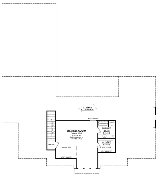 Second Floor Plan for House Plan #300872