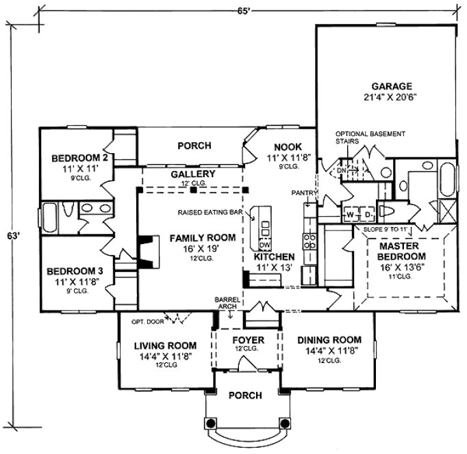 Main Floor Plan for House Plan #245902